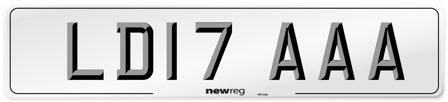 LD17 AAA Number Plate from New Reg